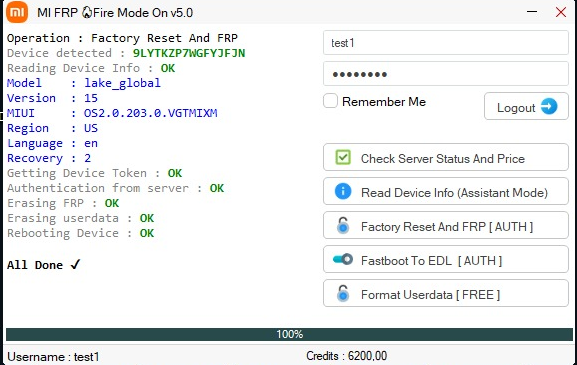 MIFrp Tool Interface